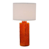 Grand orange glass table lamp by Gustav Leek for Orrefors, Sweden