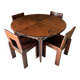 Table and 4 chairs set by Silvio Coppola for Fratelli Montina