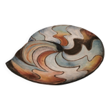 Large handmade decorated ceramic dish. Ruth Grønne Denmark 2001
