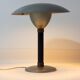 Italian desk / table mushroom lamp in brushed metal, 1950s