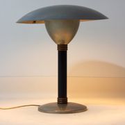 Italian desk / table mushroom lamp in brushed metal, 1950s