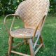 Vintage chestnut children's armchair