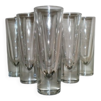 6x Long drink glass Bullet - Carlo Moretti 1980'S - Borgonovo