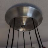 Aluminum waterfall ceiling light by Kaiser Idell / Leuchten, Germany, 1960s