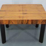 1930s Art Deco Extendable Dining Table in Walnut Finish , Czechoslovakia