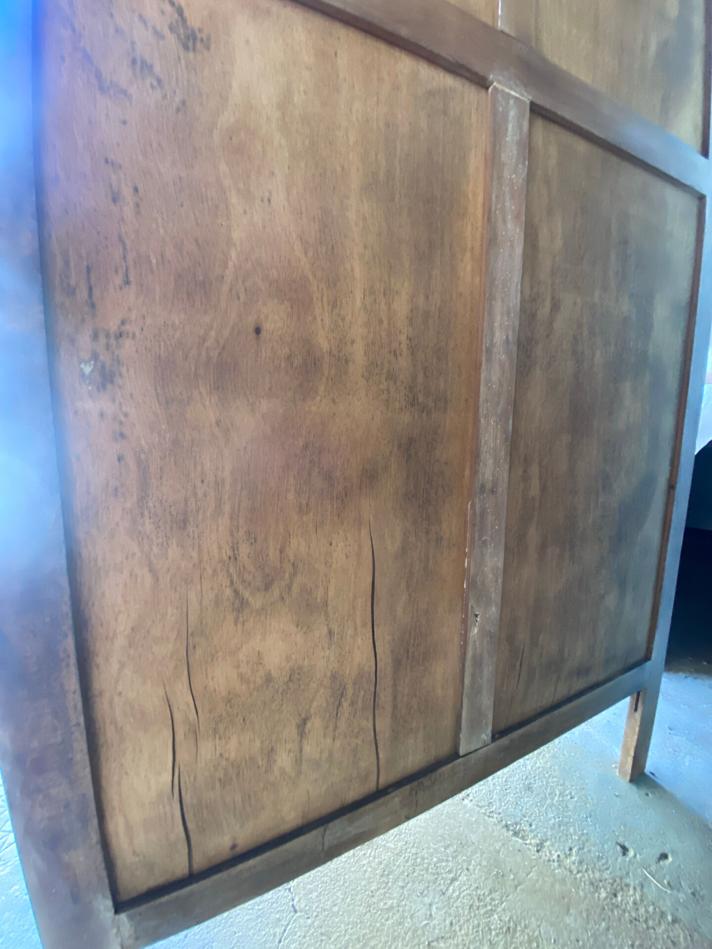 Art Deco wardrobe with oval mirror