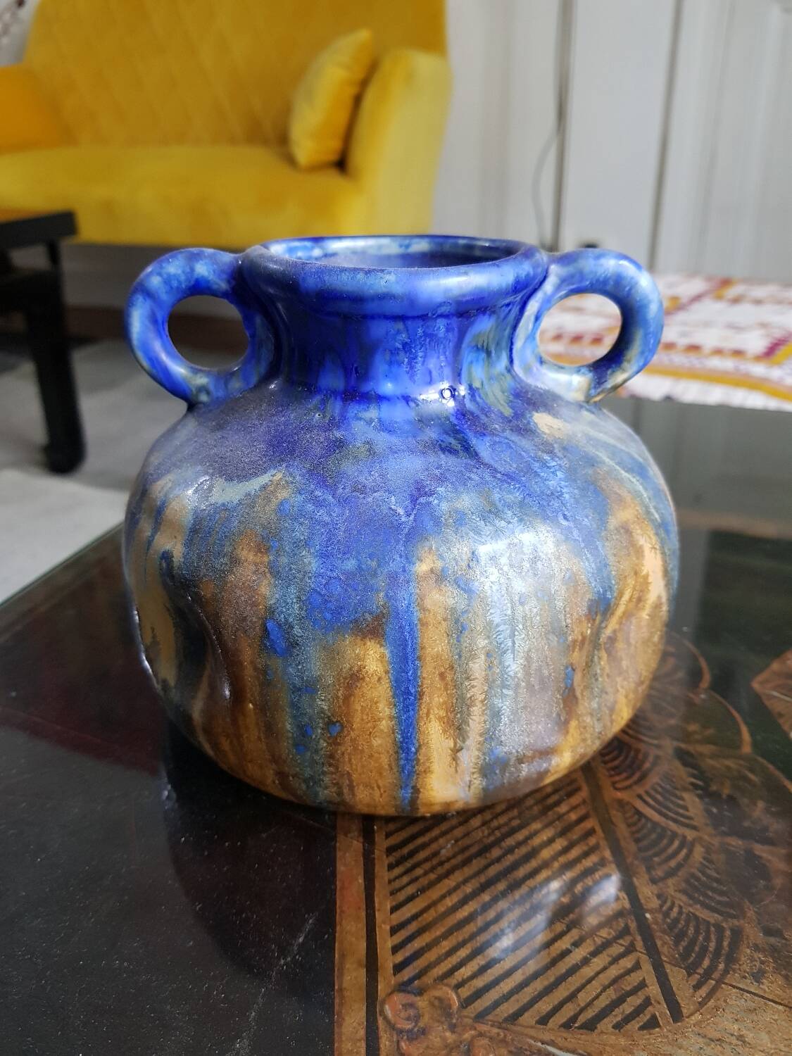 Old pottery ceramic jar