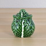 Vintage Ceramic Bordallo Pinheiro Cabbage Salt Shaker, Portugal 60s