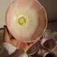 Vintage pink and mauve floral slip tea set - 8 pieces - Cottage core