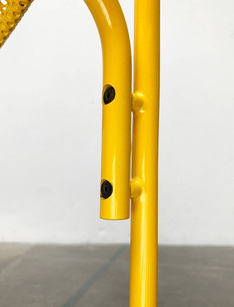 Italian perforated metal chair from the mid-century space age, 1960s.