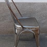 Pair of grey metal chairs
