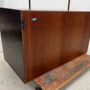 Rosewood Tambour Door Cabinet By Kai Kristiansen For Feldballes