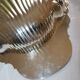 Silver-plated metal shell plate stamped Fleuron