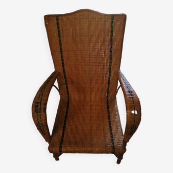 Fauteuil rotin/osier vintage