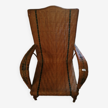 Vintage rattan / osier armchair