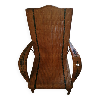 Vintage rattan / osier armchair