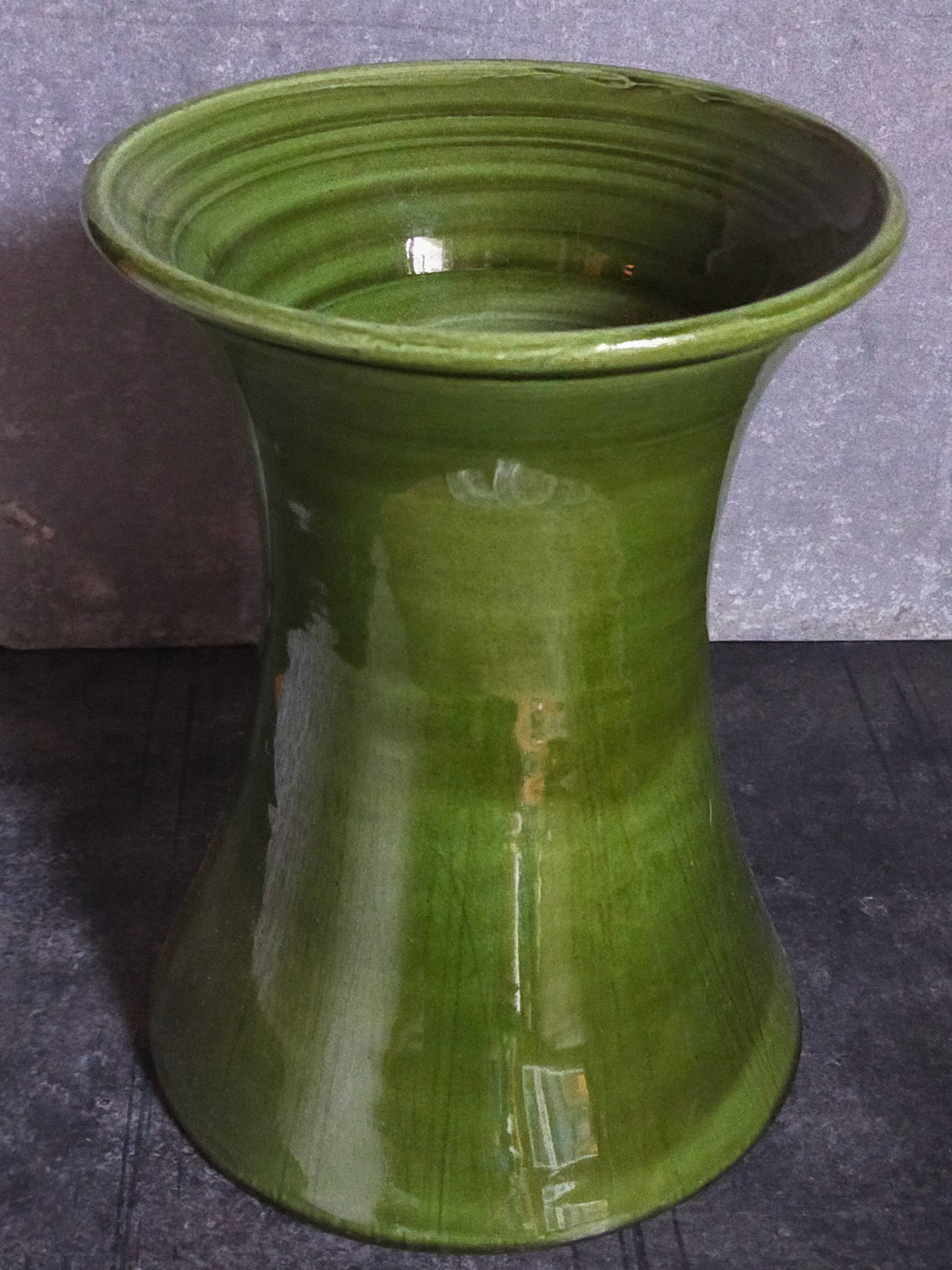 Vintage ceramic diabolo vase from the 1950s