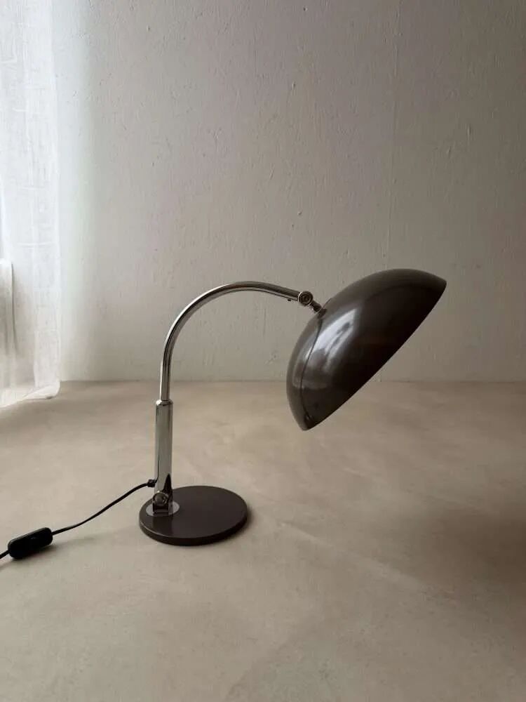 Hala desk lamp model 144 Busquet bronze brown 1950s