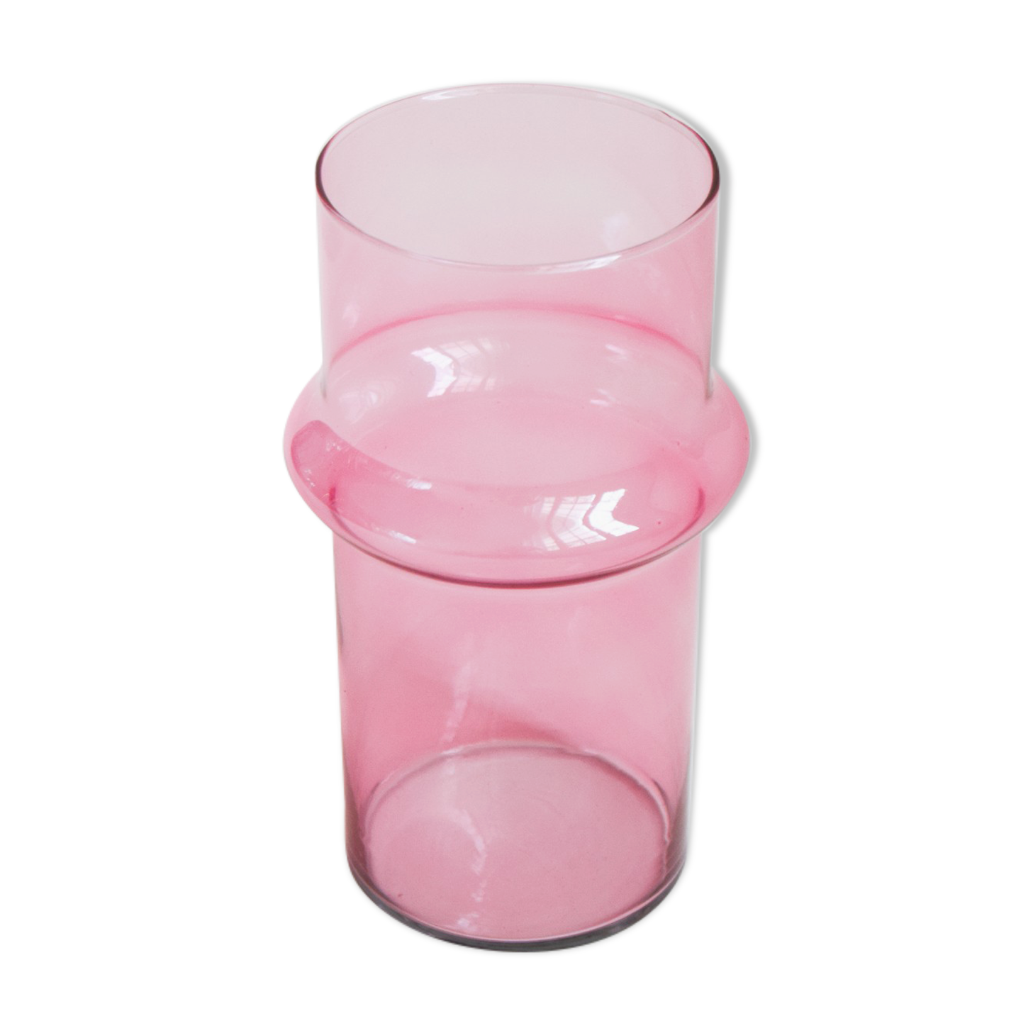 Pink glass vase