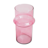 Pink glass vase