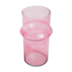 Vase rose en verre