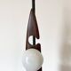 lampadaire vintage Reggiani 3 opalines, 1960
