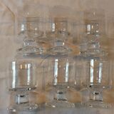 6 wine glasses and 6 vintage water glasses
