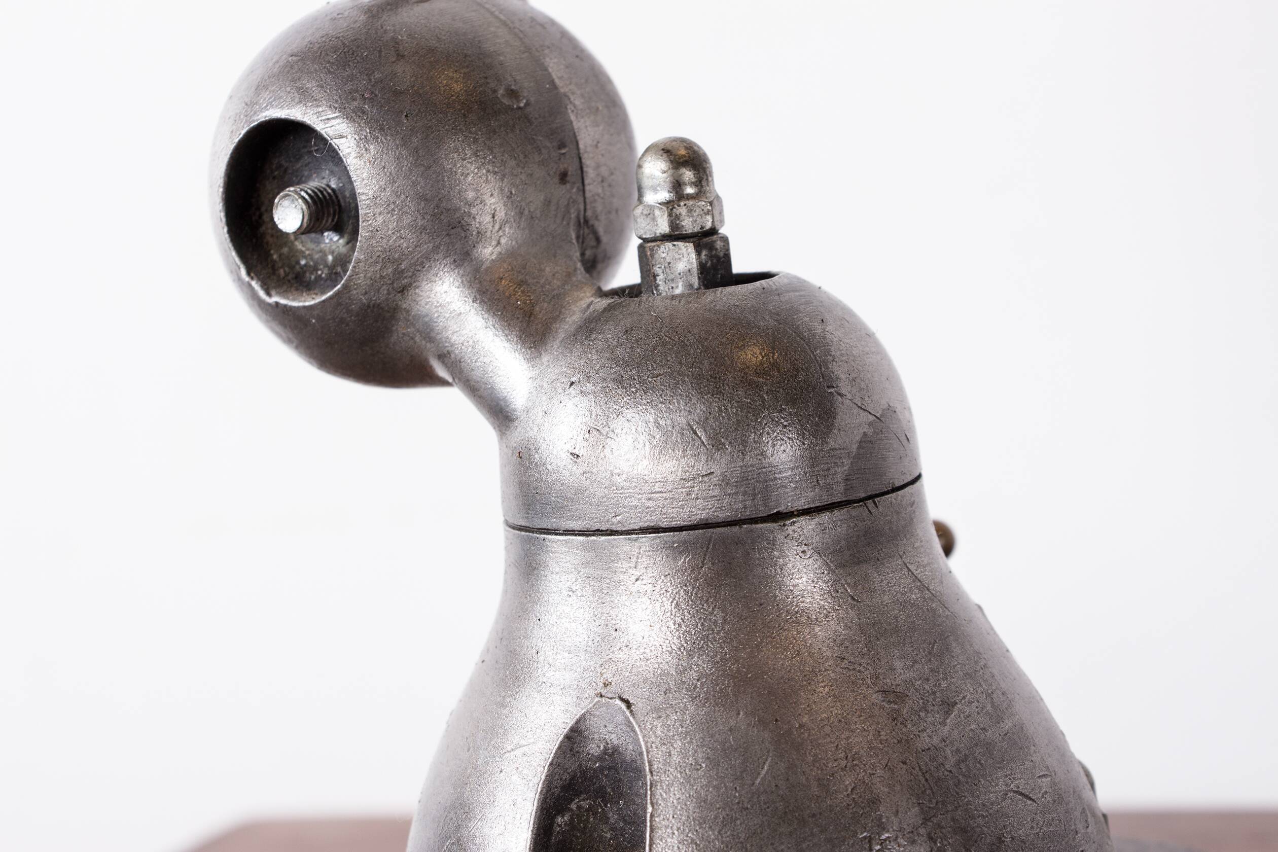 Metal desk lamp, Industrial style with two articulated arms by Jean-Louis Domecq for Jieldé.