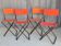 Set of 4 "vintage" folding camping seats