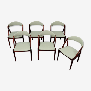 Set of 6 chairs model by Kai Kristiansen for Schou Andersen 31, 1960.