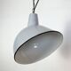 Industrial Grey Enamel Factory Pendant Lamp, 1960s