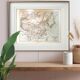 Japan and China, old map 1887 – Vintage geographical map.