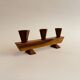 Bougeoir en bois vintage