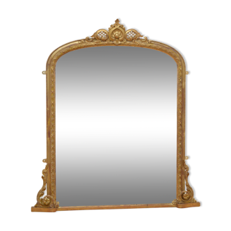 Miroir victorien de mur de Giltwood