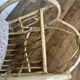 Rocking flesh in bamboo rattan and vintage wicker 1950