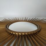 Curved sunny mirror Chaty Vallauris from the 60's - 71x71
