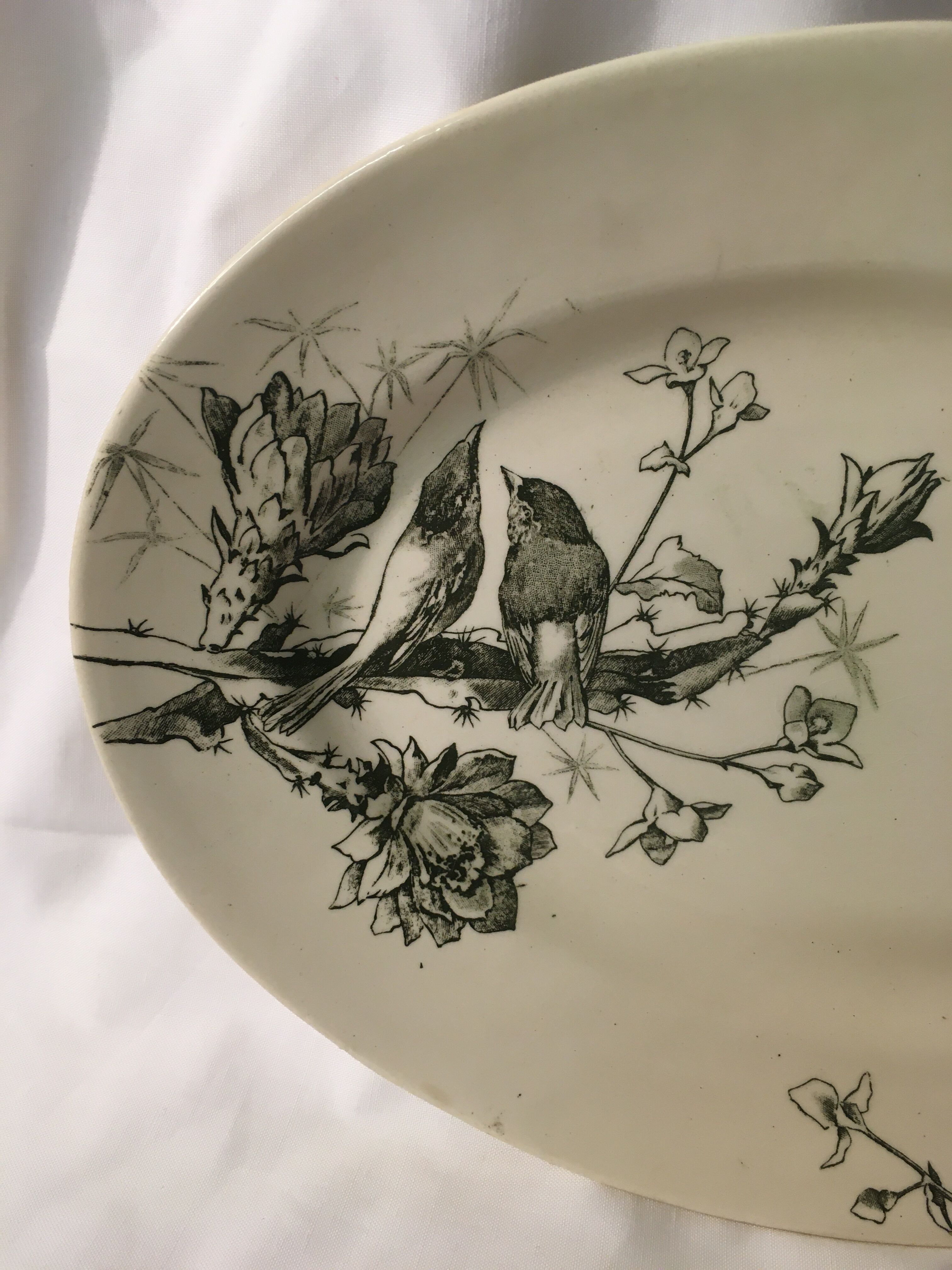 Oval dish in new iron earth depot