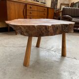 Primitive elm coffee table