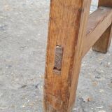 Banc d'église en bois massif 1960