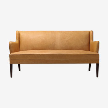 Denmark sofa in camel leather 1960