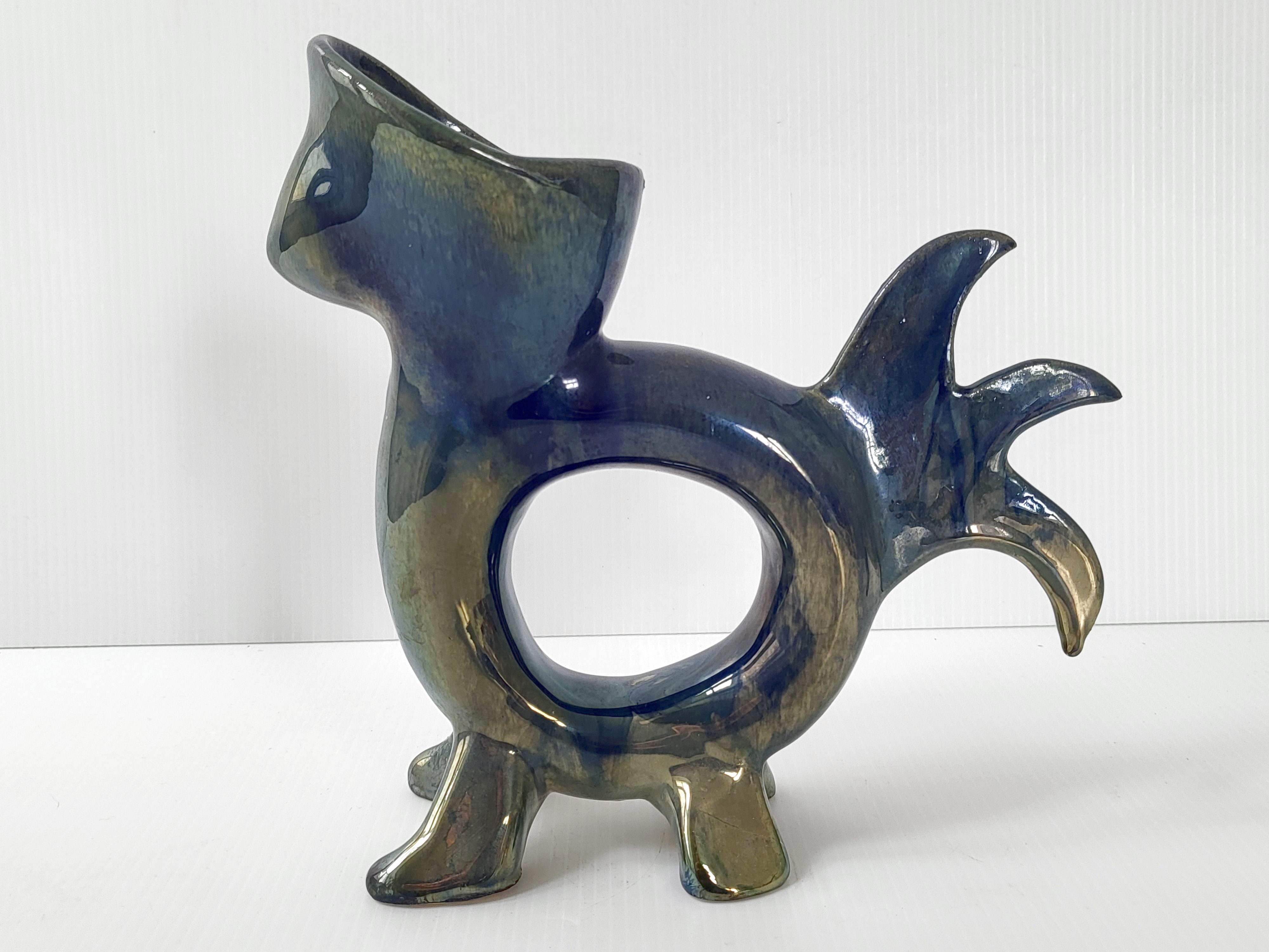 Pair of vintage zoomorphic vases