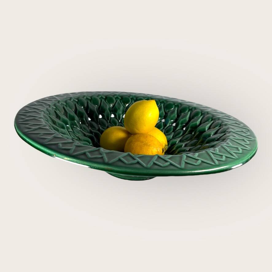 Vintage openwork ceramic cup signed 1950 XL