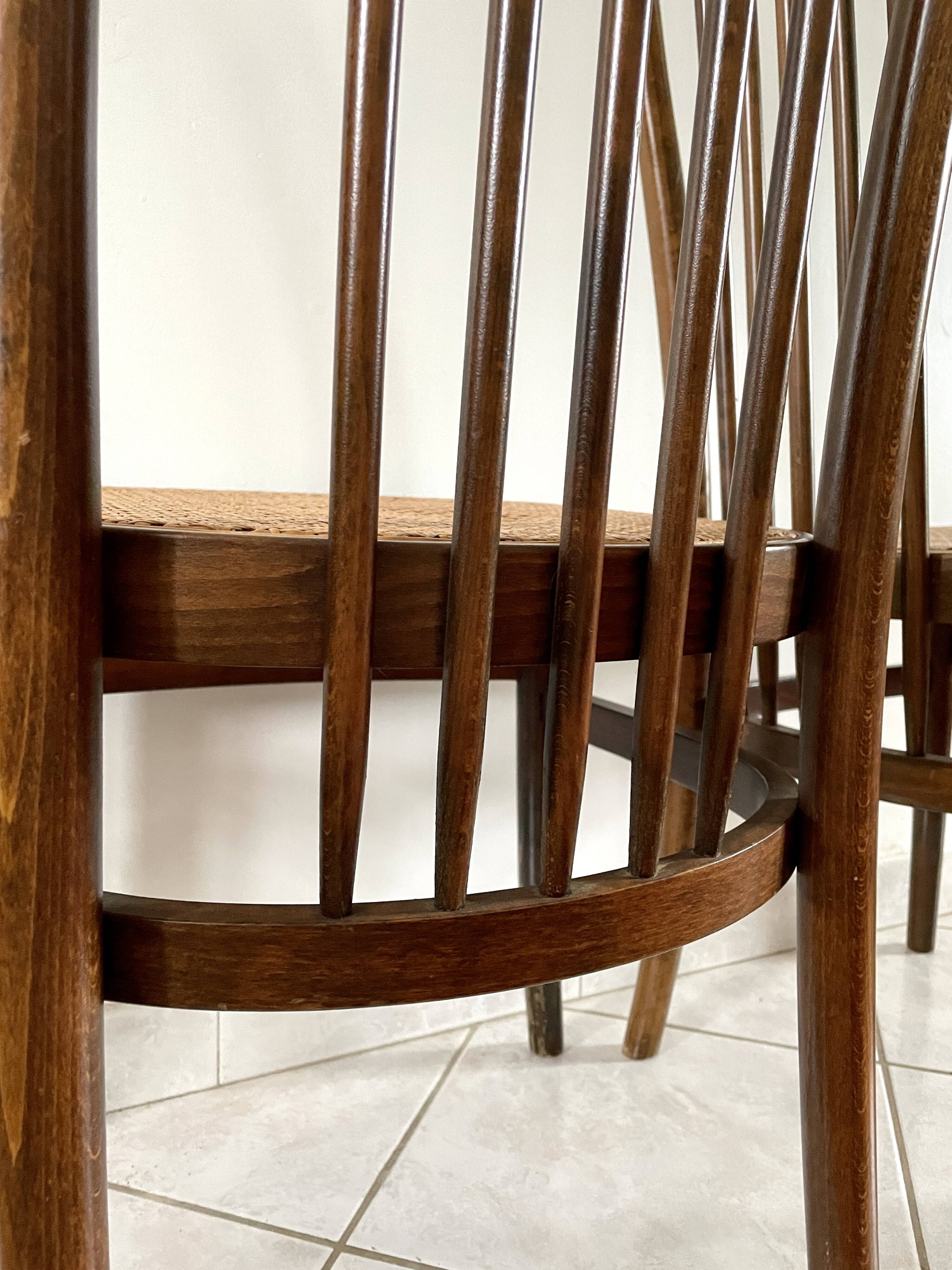 Pair of Baumann Eden caned chairs 1981