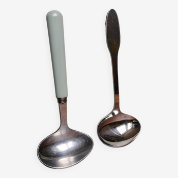 Set of 2 children's spoons Jean Couzon vintage design France