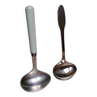 Set of 2 children's spoons Jean Couzon vintage design France