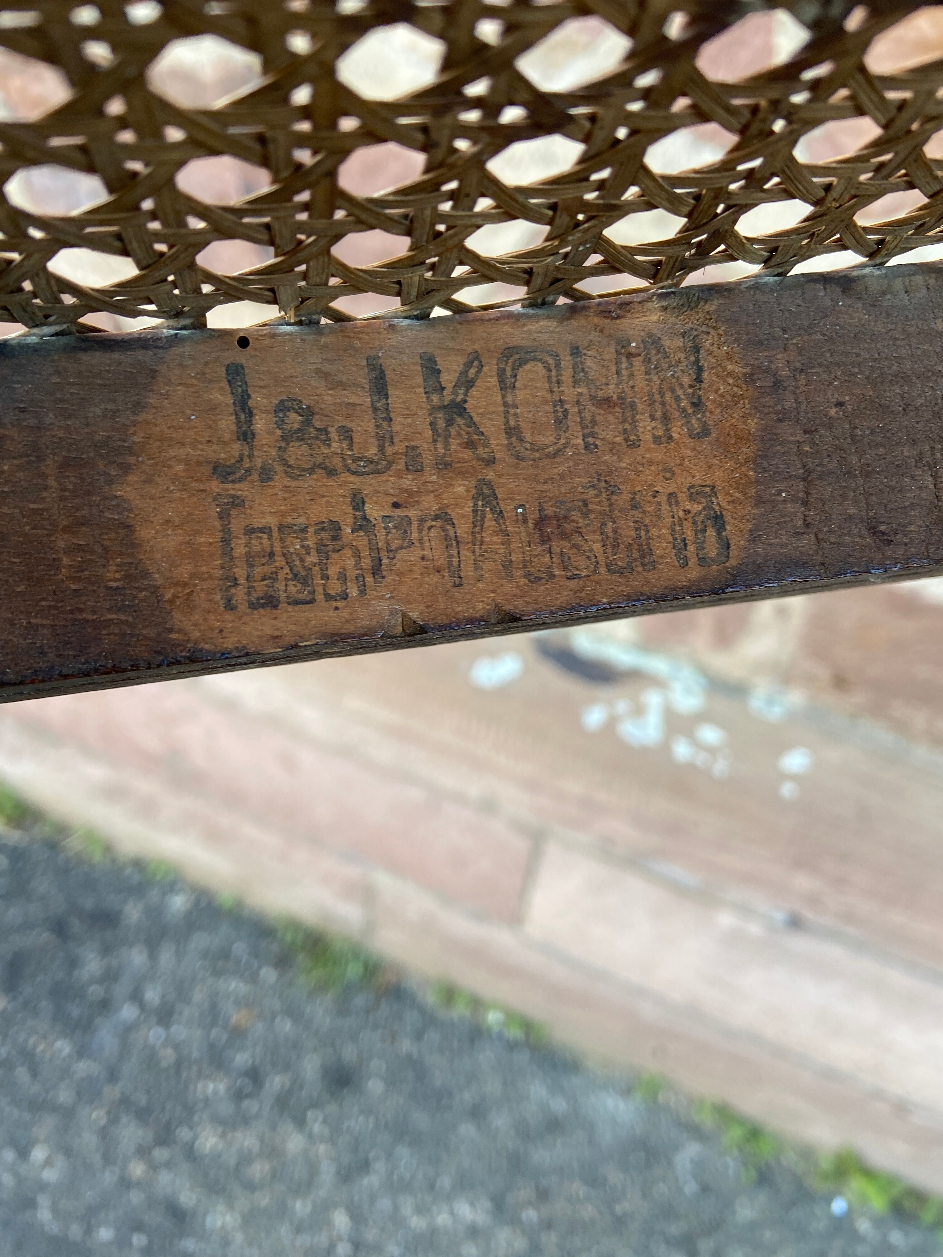 Curved wood bistro chair J J Kohn Nr 80