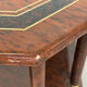 Vintage Octagonal Coffee Table — Glass Top, Brass Details & Two-Tier D