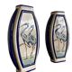 Pair of flat ceramic vases, KERALOUVE LA LOUVIERE