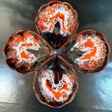 Ancien plat serviteur vintage style Vallauris - Années 70