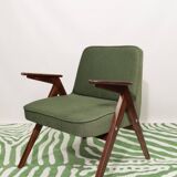 Scandinavian armchair in green velvet
